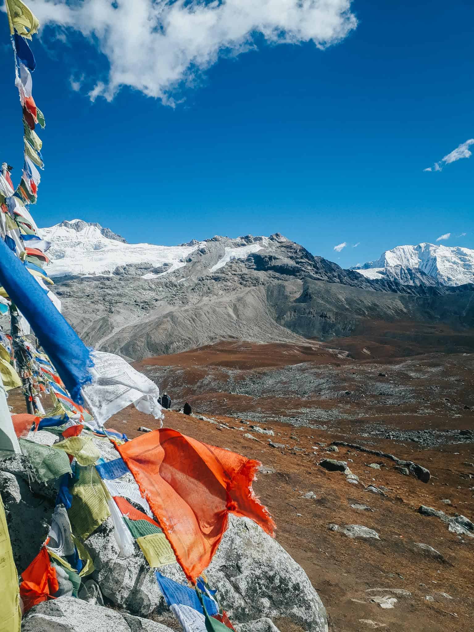 Yala Peak nähtynä Tsergo Ri vuorelta